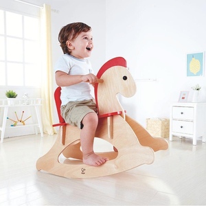德国Hape 儿童实木摇摇马 婴儿小木马1-3岁宝宝玩具骑马一岁礼物