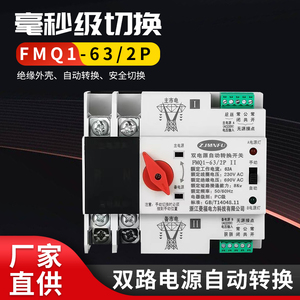双电源自动转换开关FMQ1-63A2P定时切换不断电双相切换ATS转换器