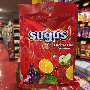 现货包邮 香港代购 进口sugus瑞士糖混合水果味果汁软糖袋装175g