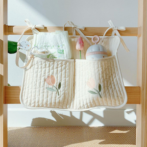 ins韩国婴儿床收纳挂袋推车袋床边尿布尿片奶瓶玩具储物袋收纳袋