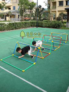 幼儿园儿童感统体育钻爬跳多功能趣味运动组合跳格子体能训练器材