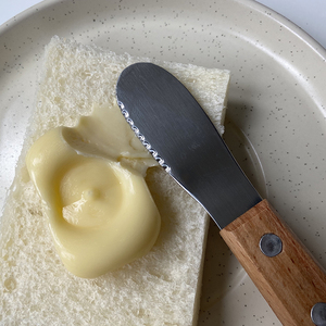 Annio木手柄黄油抹刀黄油抹刀木手柄牛油刮刀简约起司刀奶酪刮刀