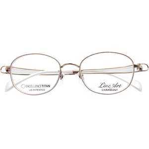charmant夏蒙XL1603眼镜架女线钛titanium镜架纯钛眼镜框女近视