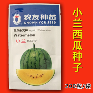 台湾农友小兰西瓜种子小凤类型黄瓤黄肉黄心好吃西瓜种籽