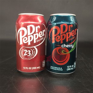 DR PEPPER美国进口胡椒博士樱桃味可乐型碳酸饮料罐装