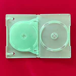 全新XBOX360光盘盒双盘两张碟空游戏盒可插封面定制出口产品
