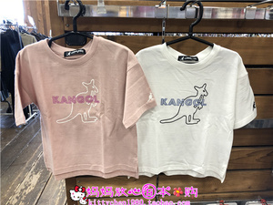 现货5折包邮 日本购袋鼠KANGOL童装 男女儿童夏款全棉短袖T恤