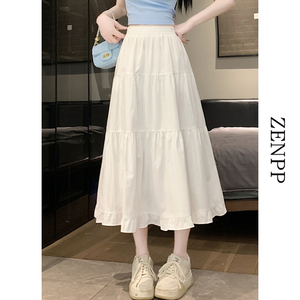 白色蛋糕裙半身裙女夏季a字长裙子仙女超仙森系半裙2024新款伞裙