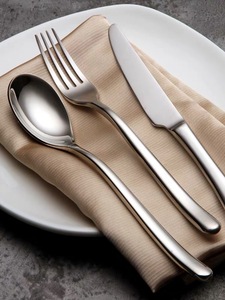 不锈钢304牛排刀叉更西餐餐具家用实心INS出口法国刀叉勺三件套