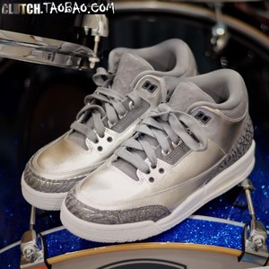 Air Jordan 3 PRM GS AJ乔3液态银爆裂纹镜面篮球鞋 AA1243-020