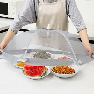 家用饭菜罩夏季2024新款可折叠防苍蝇遮菜罩防尘餐桌圆形食物罩子