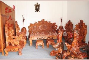 【红木记】 红木家具 宝鼎沙发12件套 缅甸花梨沙发 红木战国沙发