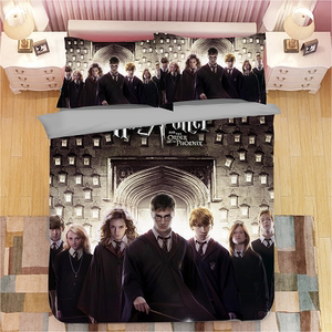 来图定做哈利波特床单被套魔法学院队徽周边学生宿舍床上三件套