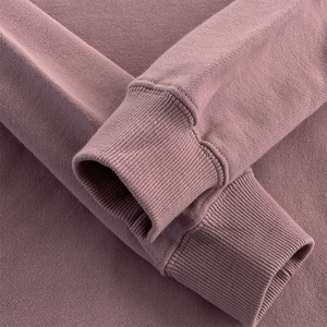 浅紫色 非饱和色重磅纯棉100%全棉卫衣女2024年秋秋新款圆领套头