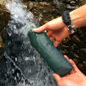 TPU便携软水壶可折叠水杯户外硅胶骑行水袋运动登山军迷水瓶旅行