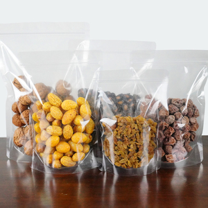 透明自封自立 食品加厚零食密封塑料包装袋子封口拉链式可立体 袋