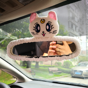 汽车车内后视镜套可爱创意后视镜韩国个性倒车卡通挂件倒车装饰女
