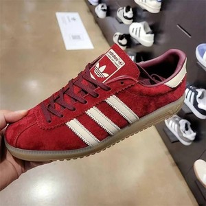 阿迪达斯 Adidas BERMUDA 复古红色低帮德训低帮板鞋男女 IE7426