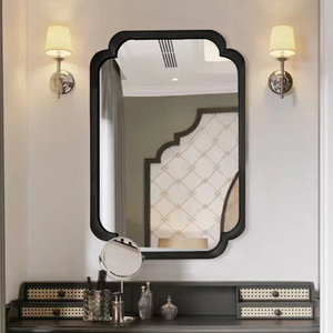 复古浴室镜壁挂智能洗手间黑色镜法式梳妆台面化妆镜卫生间镜子