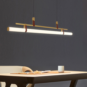 北欧简约灯具后现代创意极简办公室书房餐桌吧台长条形餐厅灯吊灯