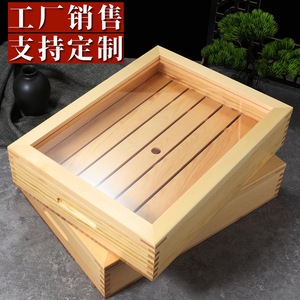 三文鱼刺身展示盒烧鸟保鲜箱日本式料理板前牛肉盘木制寿喜烧火锅