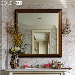 浴室镜卫生间镜子壁挂墙美式欧式防水洗漱台洗手间高清化梳妆镜子