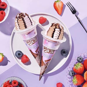 【16支】伊利巧乐兹冰淇淋黑巧+森林莓口味脆筒雪糕85g冷饮冰激凌