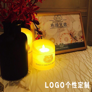 个性logo定制LED电子蜡烛灯 酒吧餐厅酒吧婚庆影楼私人定制图案