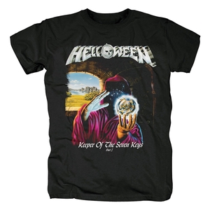 Helloween万圣节专辑封面速度前卫重金属鞭挞金属圆领大码短袖T恤