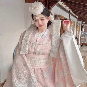 韩国延吉公主小姐宫廷古装女结婚礼服大长今传统韩服朝鲜舞演出服