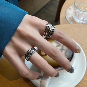 韩国大东门重工打造多层缠绕打结戒指女时尚简约编织设计感指环女
