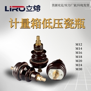 计量箱低压瓷瓶变压器绝缘桩头导电杆接线柱总成M12低压端专用