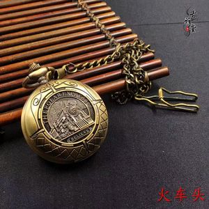 民国老怀表仿古中国文革时期老上海火车头纯铜怀表机械表时钟带链