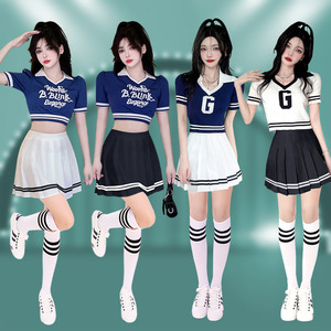 大学生足球宝贝拉拉队演出服成人啦啦操服装韩版女团爵士舞表演服