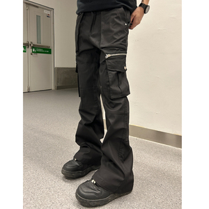 DUFGDC小众cleanfit巨显瘦微喇长裤CargoPants口袋工装机能vibe裤
