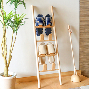 日式拖鞋架简约多层立式实木窄小家用客厅卧室门后玄关收纳鞋架子