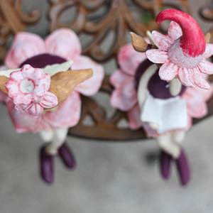 美式乡村庭院户外阳台花仙子吊脚娃娃摆件花园房间装饰天使精灵
