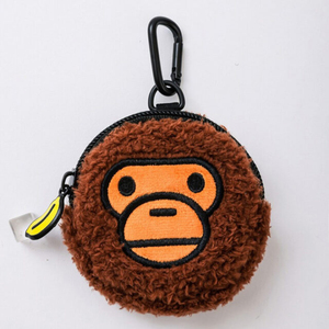 日杂附录包 潮牌小猴子 有拉链口袋 包包挂件 耳机包