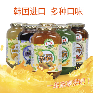 韩品蜂蜜柚子茶酱冲饮罐装韩国韩式进口原装奶茶店专用商用饮料