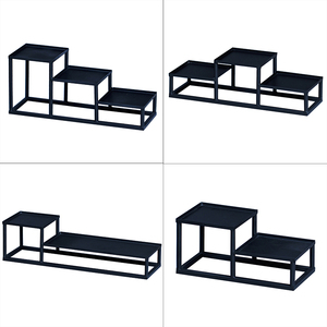 小博古架多宝阁简约现代日式铁艺紫砂壶架子小型桌面置物架展示架