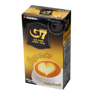 越南进口中原G7卡布奇诺216g盒装18g*12条【榛子味】速溶3合1咖啡