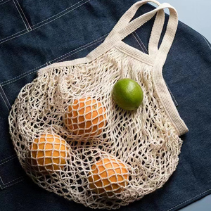 全棉网格收纳袋购物袋镂空网袋袋水果市购物玩具收纳棉网袋