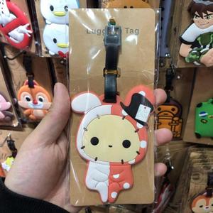 日本可爱卡通动漫周边忧伤马戏团忧忧兔塑料硅胶托运行李牌挂件