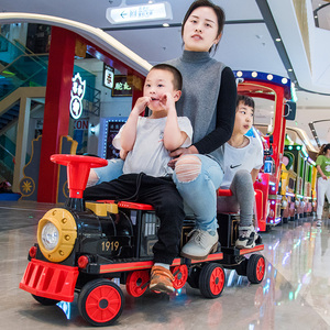 小火车电动车儿童四轮遥控车子可带坐大人小孩玩具汽车婴儿宝宝车
