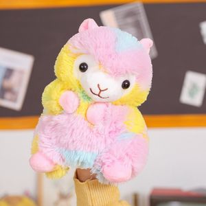 彩色羊驼安抚腹语可爱动物手偶玩具手套布娃娃手指能动儿童礼物