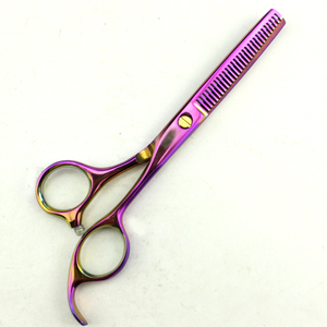 美发手动家庭儿童成人练习紫色5.5寸牙剪理发剪刘海剪打薄剪剪刀