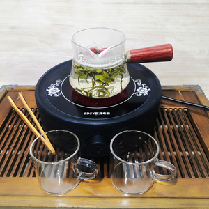 甘肃罐罐茶煮茶器高硼硅玻璃茶壶木把过滤茶壶茶具电炉子熬茶罐器