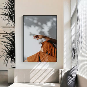 无声倾诉 现代简约客厅装饰画橙色小众文艺艺术静物挂画餐厅墙画
