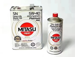 原装 日本MITASU/美达速 铂金 全合成PAO 汽油引擎机油 5w40 4L