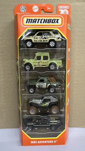 Matchbox火柴盒合金小汽车模型救护车警车工程车5辆装玩具车C1817
